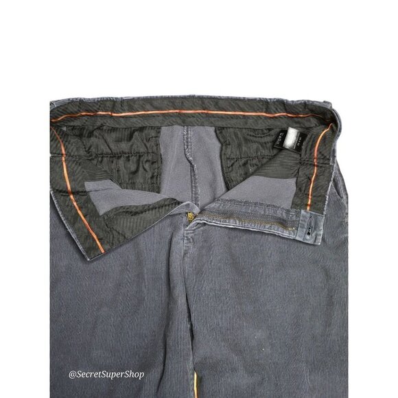 Vintage Haggar Mens Pants 34"x32" Blue/Gray Corduroy Straight Leg Flat Front - Picture 4 of 7